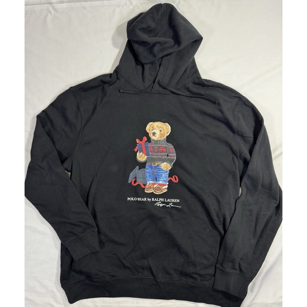 Polo Ralph Lauren Hoodie Men Sz 2XLT Christmas Holiday Bear Fleece NWOT
